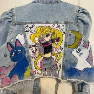 Custom Sailor Moon Jean Jacket